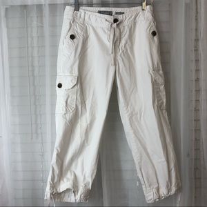 White cargo style Capri